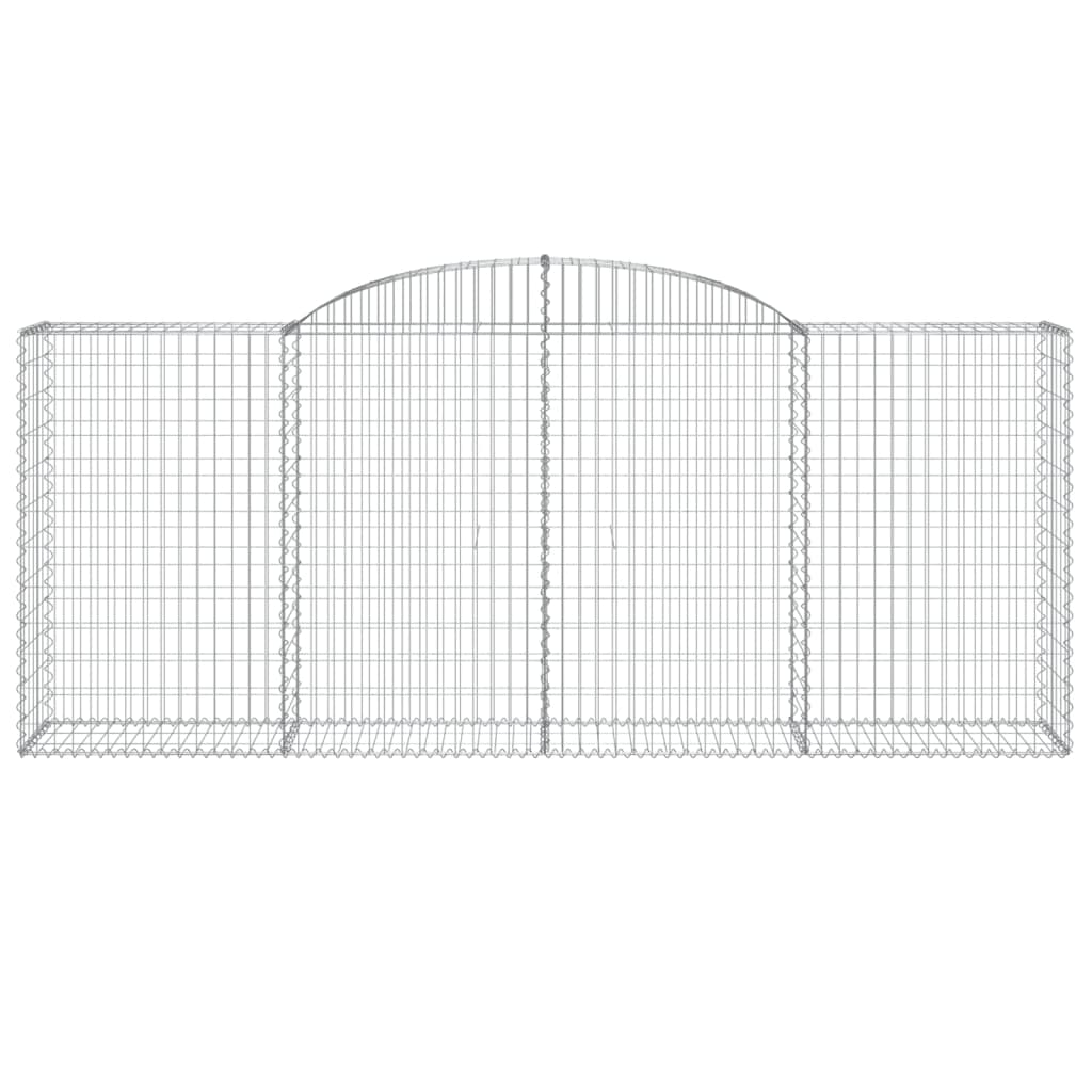 Schanskorf gewelfd 300x50x120/140 cm gegalvaniseerd ijzer 1 300 x 50 x 120/140 cm