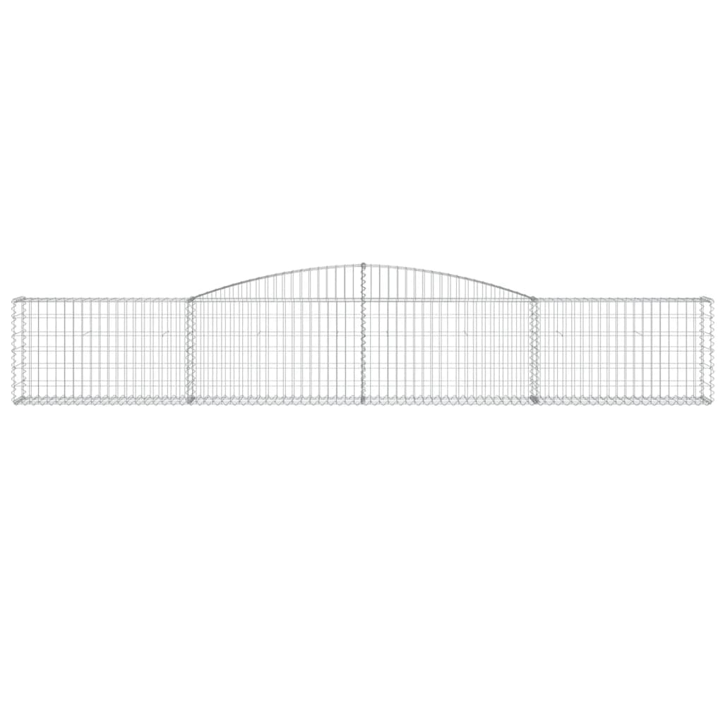 Schanskorf gewelfd 400x30x60/80 cm gegalvaniseerd ijzer 1 400 x 30 x 60/80 cm