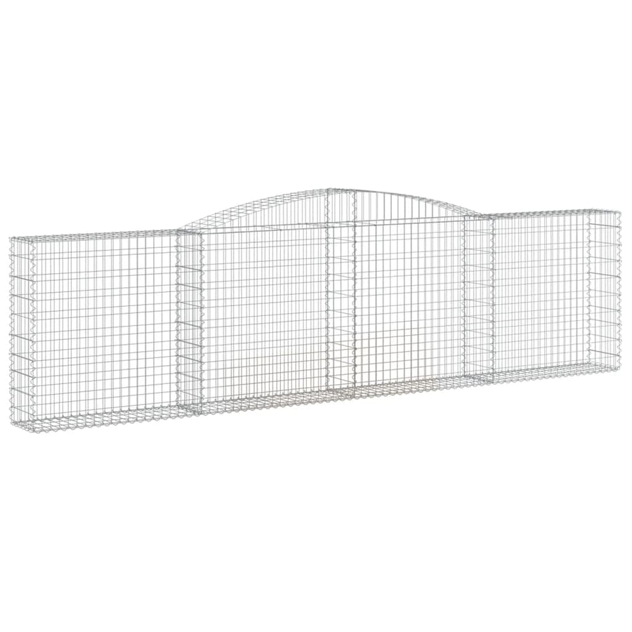 Schanskorf gewelfd 400x30x100/120 cm gegalvaniseerd ijzer 1 400 x 30 x 100/120 cm