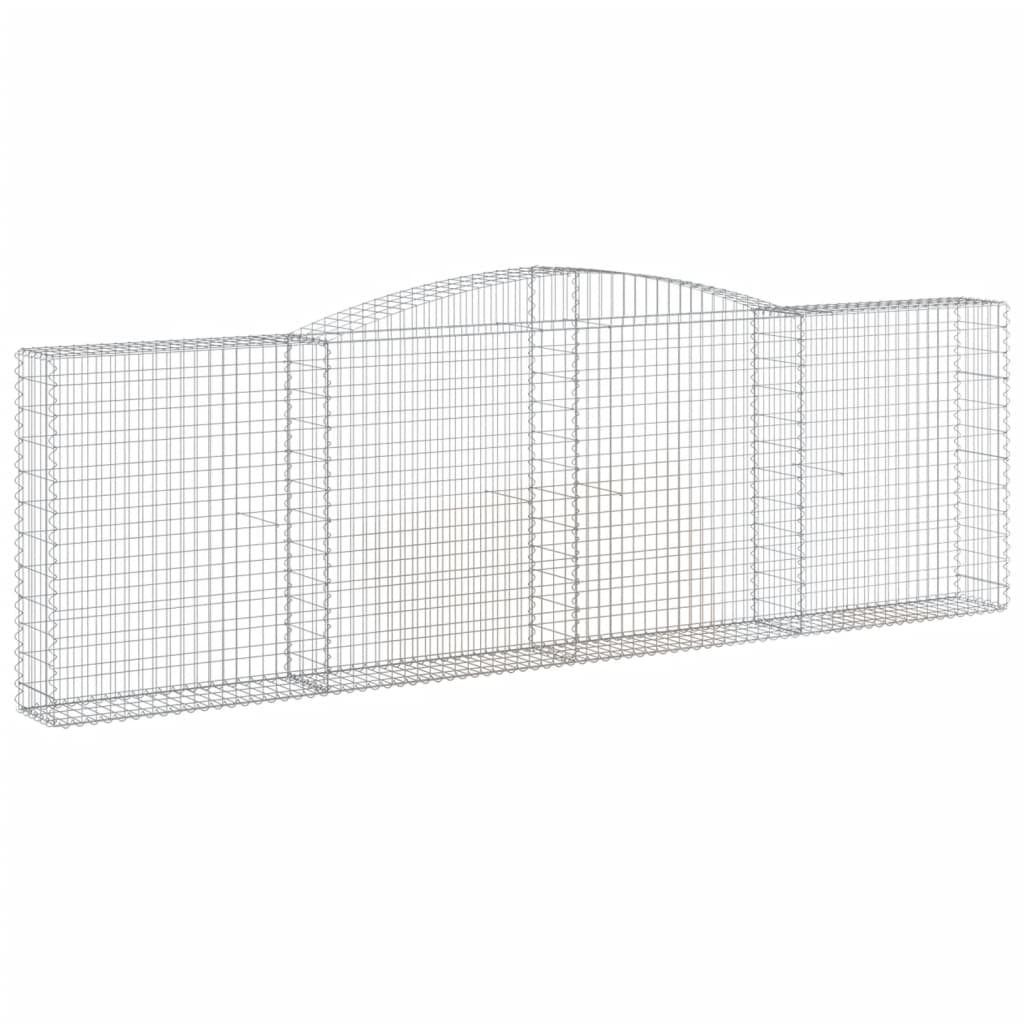 Schanskorf gewelfd 400x30x120/140 cm gegalvaniseerd ijzer 1 400 x 30 x 120/140 cm