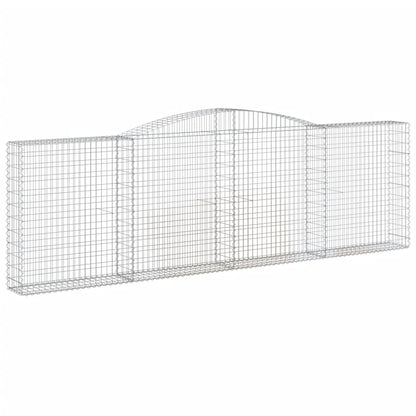 Schanskorf gewelfd 400x30x120/140 cm gegalvaniseerd ijzer 1 400 x 30 x 120/140 cm