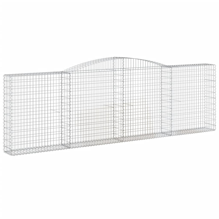 Schanskorf gewelfd 400x30x120/140 cm gegalvaniseerd ijzer 1 400 x 30 x 120/140 cm