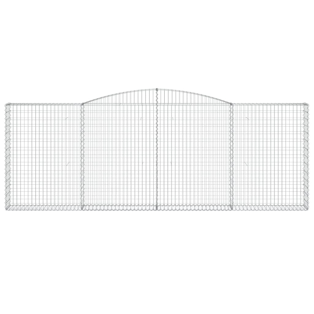 Schanskorf gewelfd 400x30x140/160 cm gegalvaniseerd ijzer 1 400 x 30 x 140/160 cm