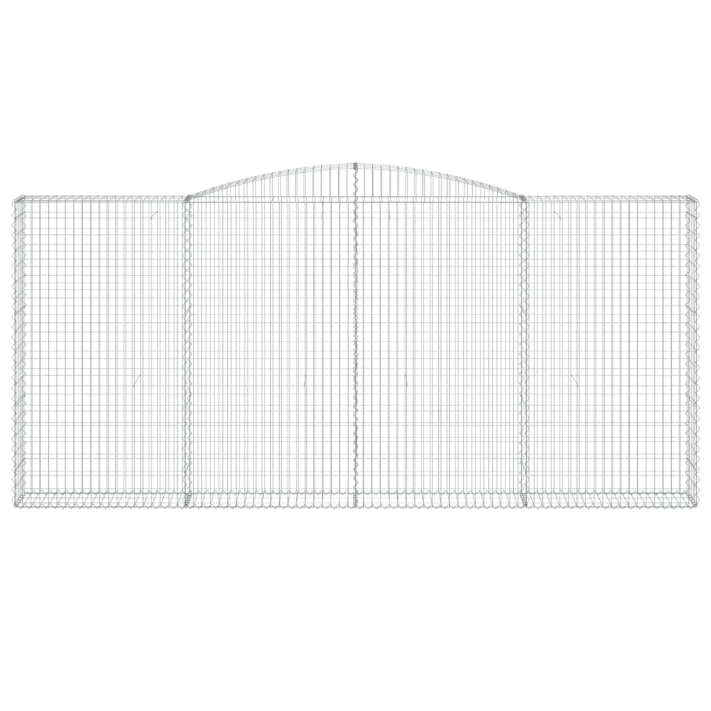 Schanskorf gewelfd 400x30x180/200 cm gegalvaniseerd ijzer 1 400 x 30 x 180/200 cm