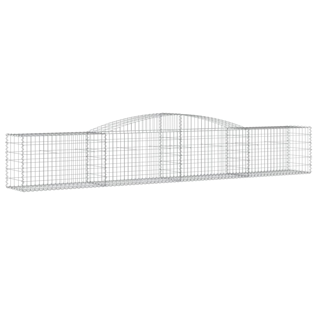 Schanskorf gewelfd 400x50x60/80 cm gegalvaniseerd ijzer 1 400 x 50 x 60/80 cm