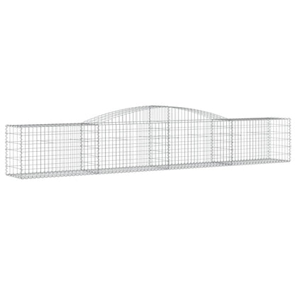 Schanskorf gewelfd 400x50x60/80 cm gegalvaniseerd ijzer 1 400 x 50 x 60/80 cm