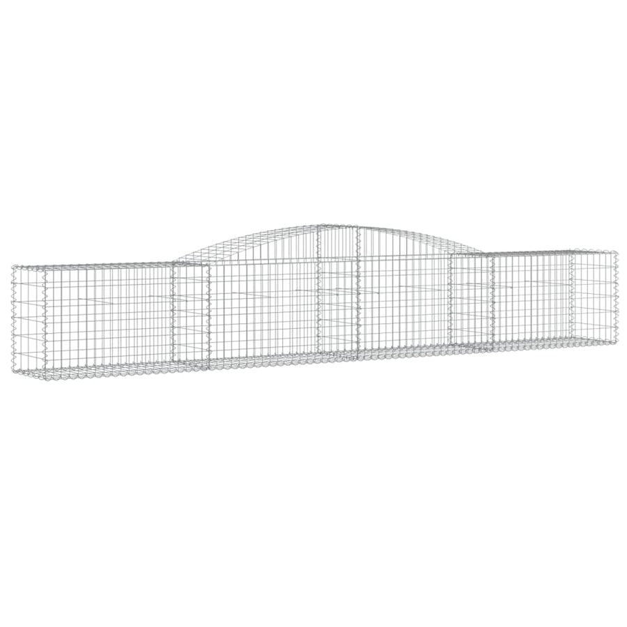 Schanskorf gewelfd 400x50x60/80 cm gegalvaniseerd ijzer 1 400 x 50 x 60/80 cm