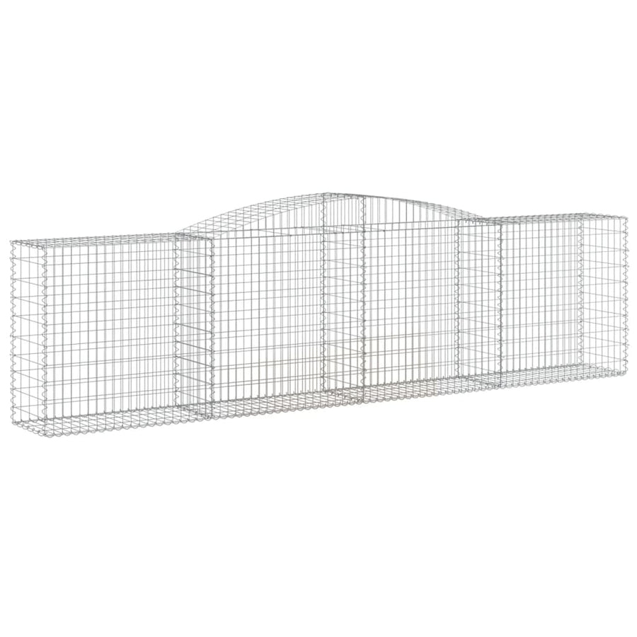 Schanskorf gewelfd 400x50x100/120 cm gegalvaniseerd ijzer 1 400 x 50 x 100/120 cm