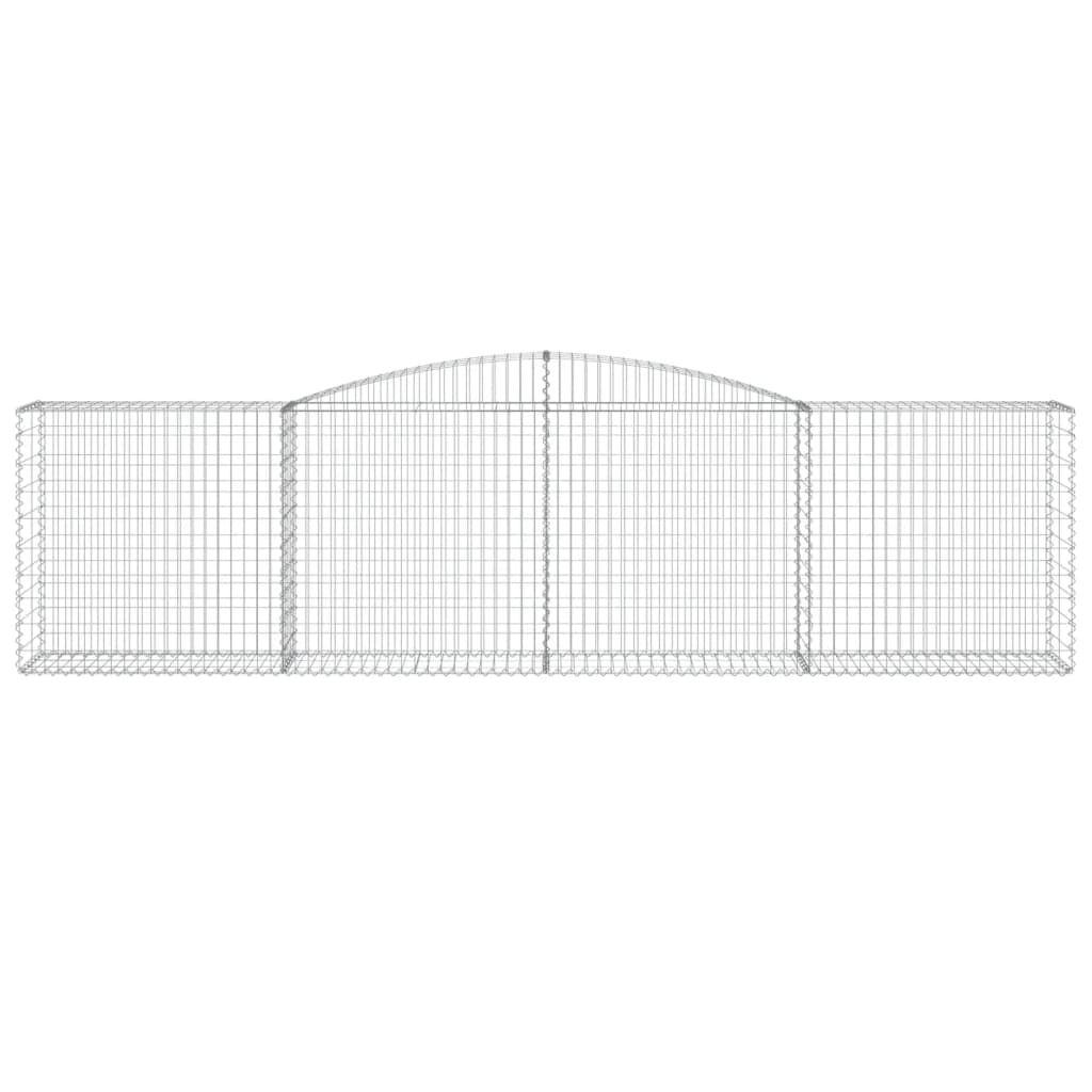 Schanskorf gewelfd 400x50x100/120 cm gegalvaniseerd ijzer 1 400 x 50 x 100/120 cm