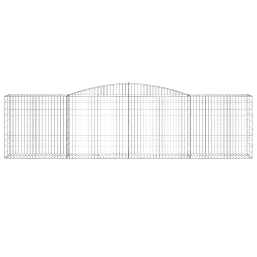 Schanskorf gewelfd 400x50x100/120 cm gegalvaniseerd ijzer 1 400 x 50 x 100/120 cm