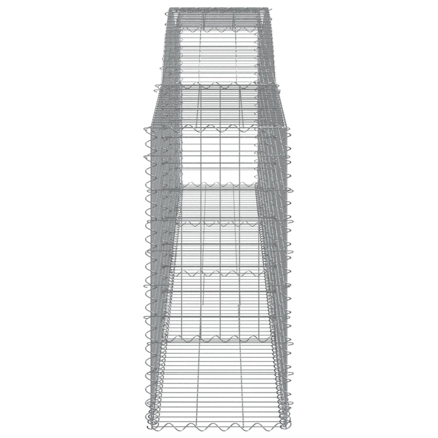 Schanskorf gewelfd 400x50x100/120 cm gegalvaniseerd ijzer 1 400 x 50 x 100/120 cm