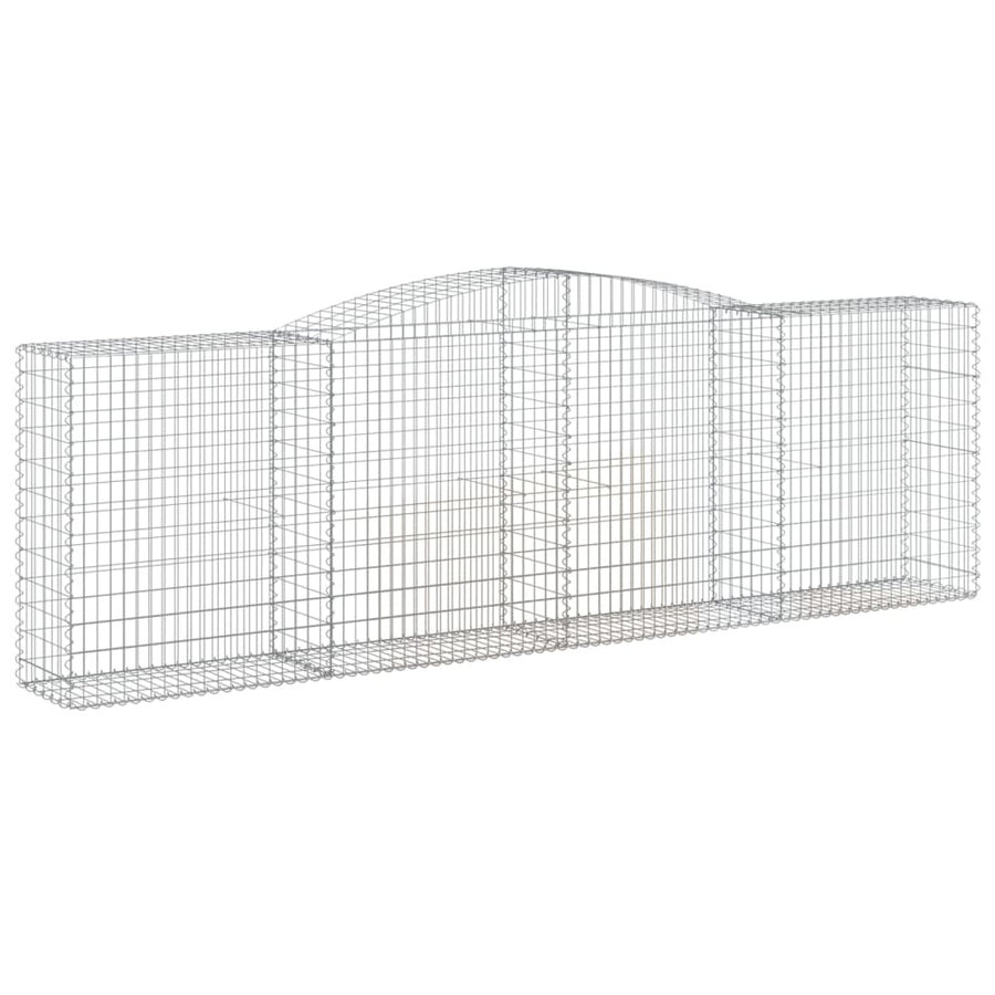 Schanskorf gewelfd 400x50x120/140 cm gegalvaniseerd ijzer 1 400 x 50 x 120/140 cm