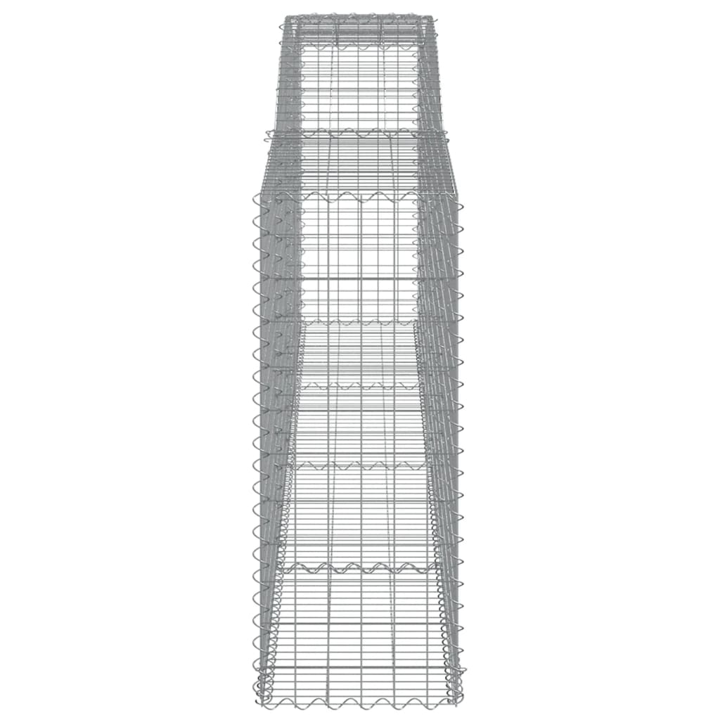 Schanskorf gewelfd 400x50x120/140 cm gegalvaniseerd ijzer 1 400 x 50 x 120/140 cm