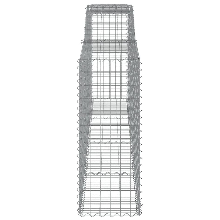 Schanskorf gewelfd 400x50x120/140 cm gegalvaniseerd ijzer 1 400 x 50 x 120/140 cm