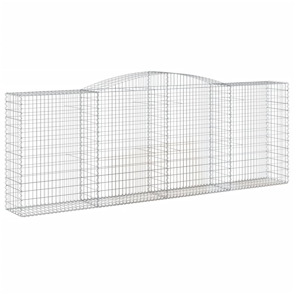 Schanskorf gewelfd 400x50x140/160 cm gegalvaniseerd ijzer 1 400 x 50 x 140/160 cm