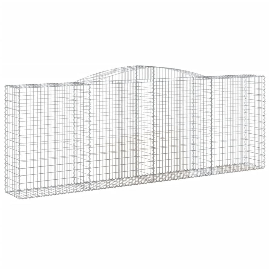 Schanskorf gewelfd 400x50x140/160 cm gegalvaniseerd ijzer 1 400 x 50 x 140/160 cm