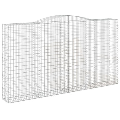 Schanskorf gewelfd 400x50x220/240 cm gegalvaniseerd ijzer 1 400 x 50 x 220/240 cm