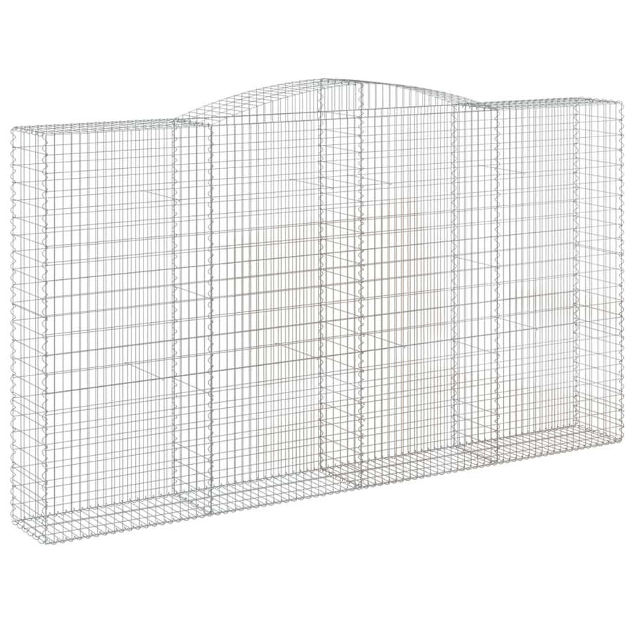 Schanskorf gewelfd 400x50x220/240 cm gegalvaniseerd ijzer 1 400 x 50 x 220/240 cm