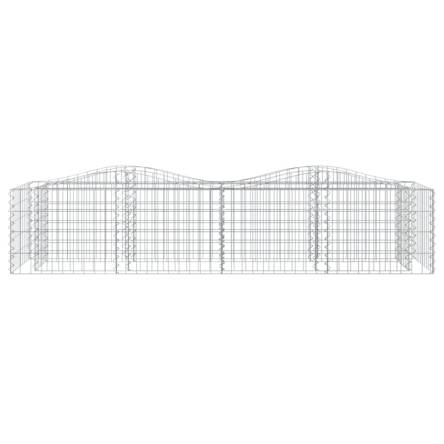Schanskorf gewelfd verhoogd 200x50x50 cm gegalvaniseerd ijzer 200 x 50 x 50 cm