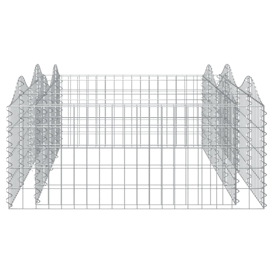 Schanskorf Gewelfd Verhoogd Gegalvaniseerd Ijzer 200 x 100 x 50 cm