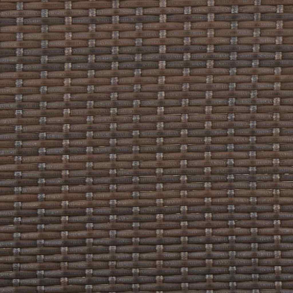 Tuinbank 2-Zits Met Kussens Poly Rattan Bruin