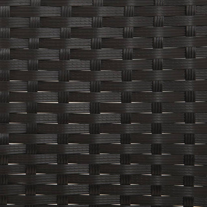 Tuinbank 2-Zits Met Kussens Poly Rattan Zwart en crème