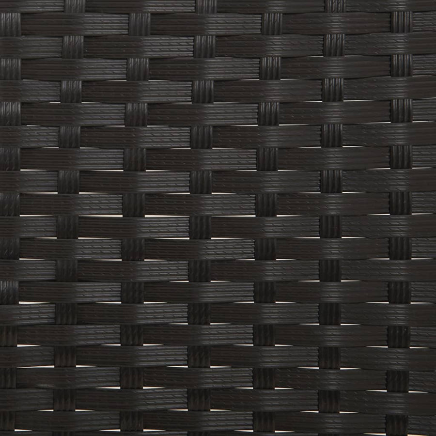 Tuinbank 2-Zits Met Kussens Poly Rattan Zwart en crème