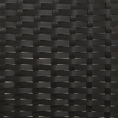 Tuinbank 2-Zits Met Kussens Poly Rattan Zwart