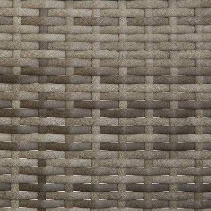 Tuinbank 3-Zits Met Kussens Poly Rattan Grijs