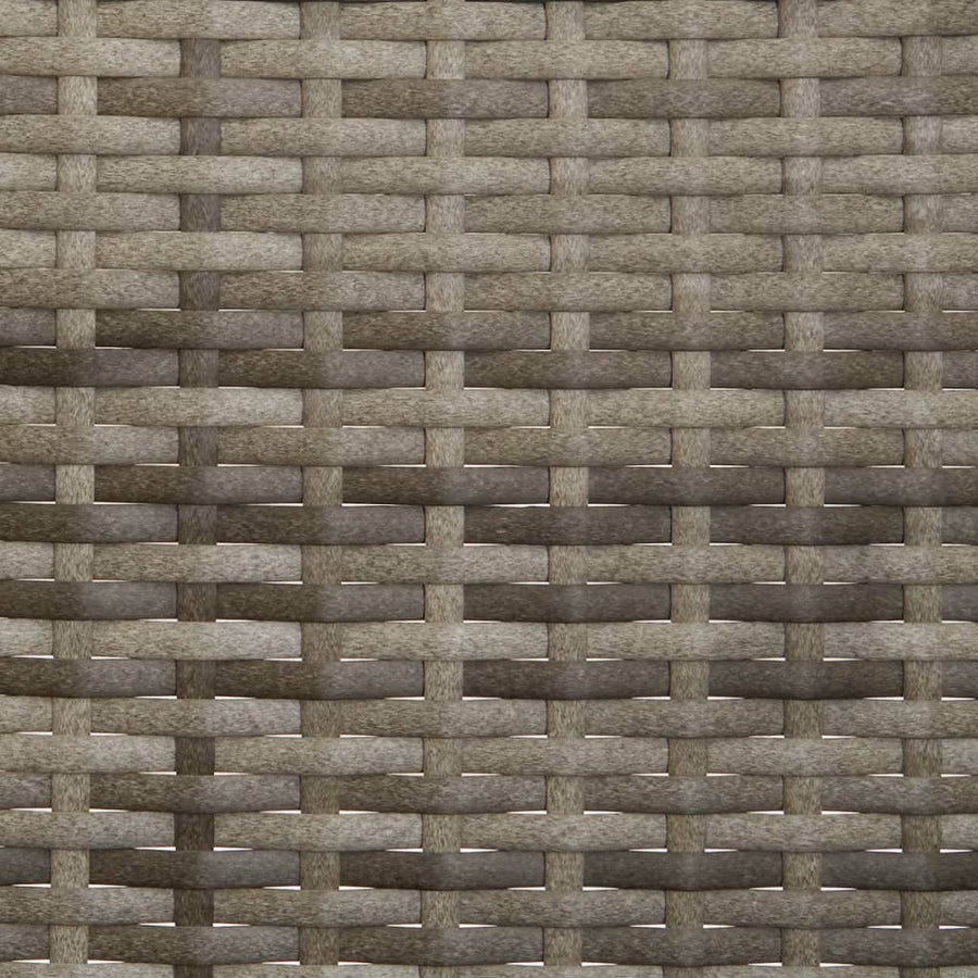 Tuinbank 3-Zits Met Kussens Poly Rattan Grijs