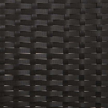 Tuinbank 3-Zits Met Kussens Poly Rattan Zwart