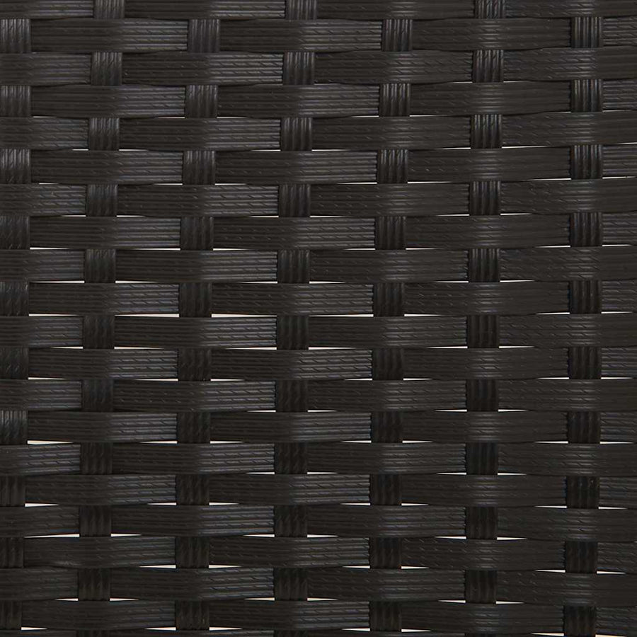 Tuinbank 3-Zits Met Kussens Poly Rattan Zwart