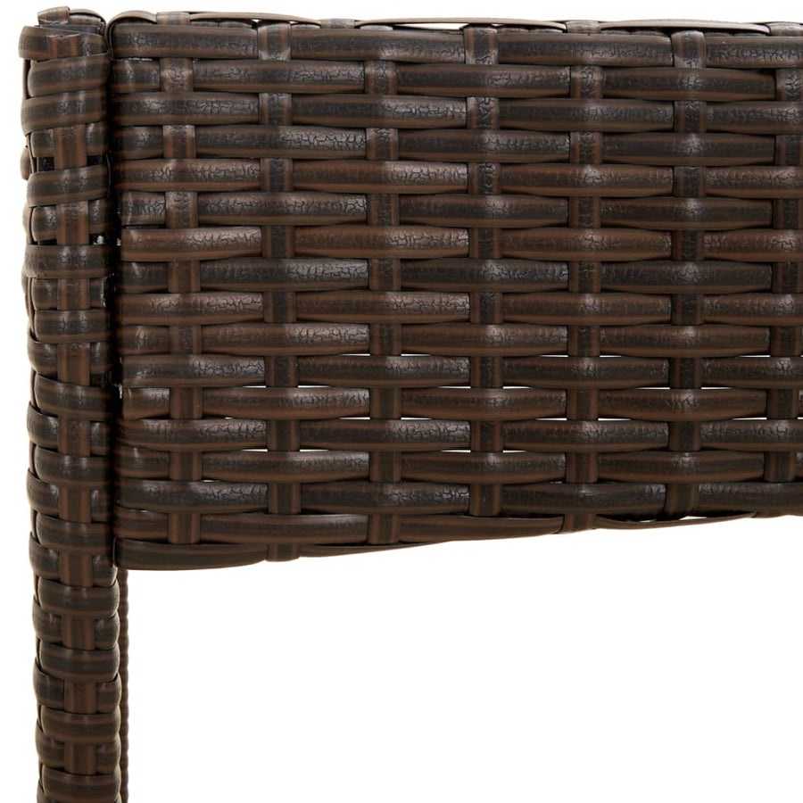 -Delige Loungeset Met Kussens Poly Rattan Bruin