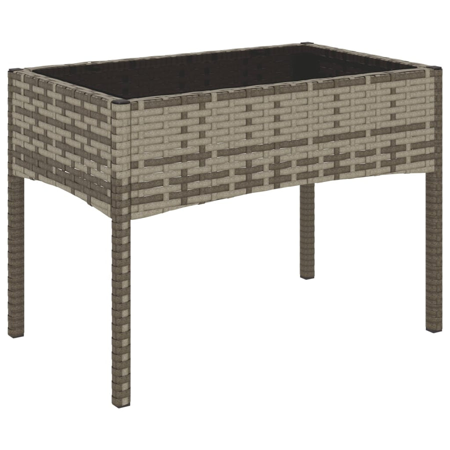 -Delige Loungeset Met Kussens Poly Rattan Grijs