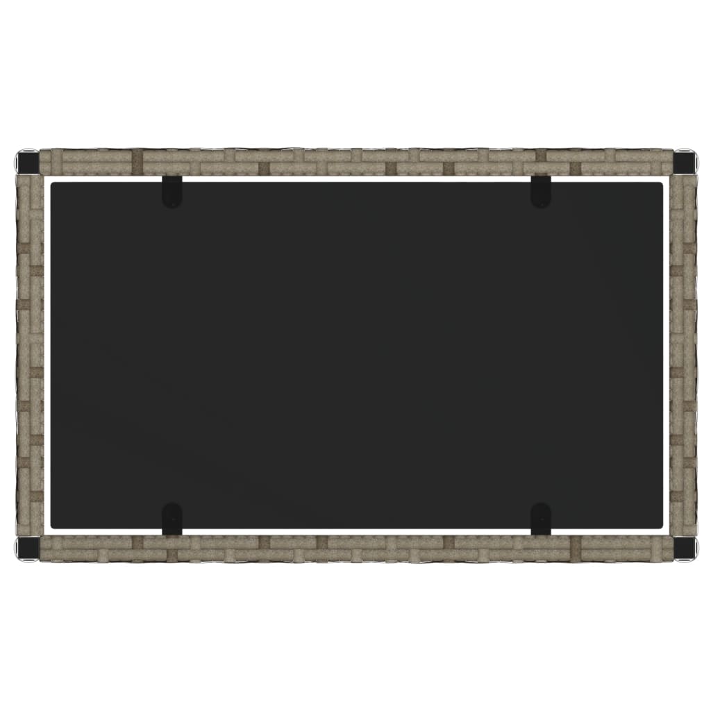 -Delige Loungeset Met Kussens Poly Rattan Grijs