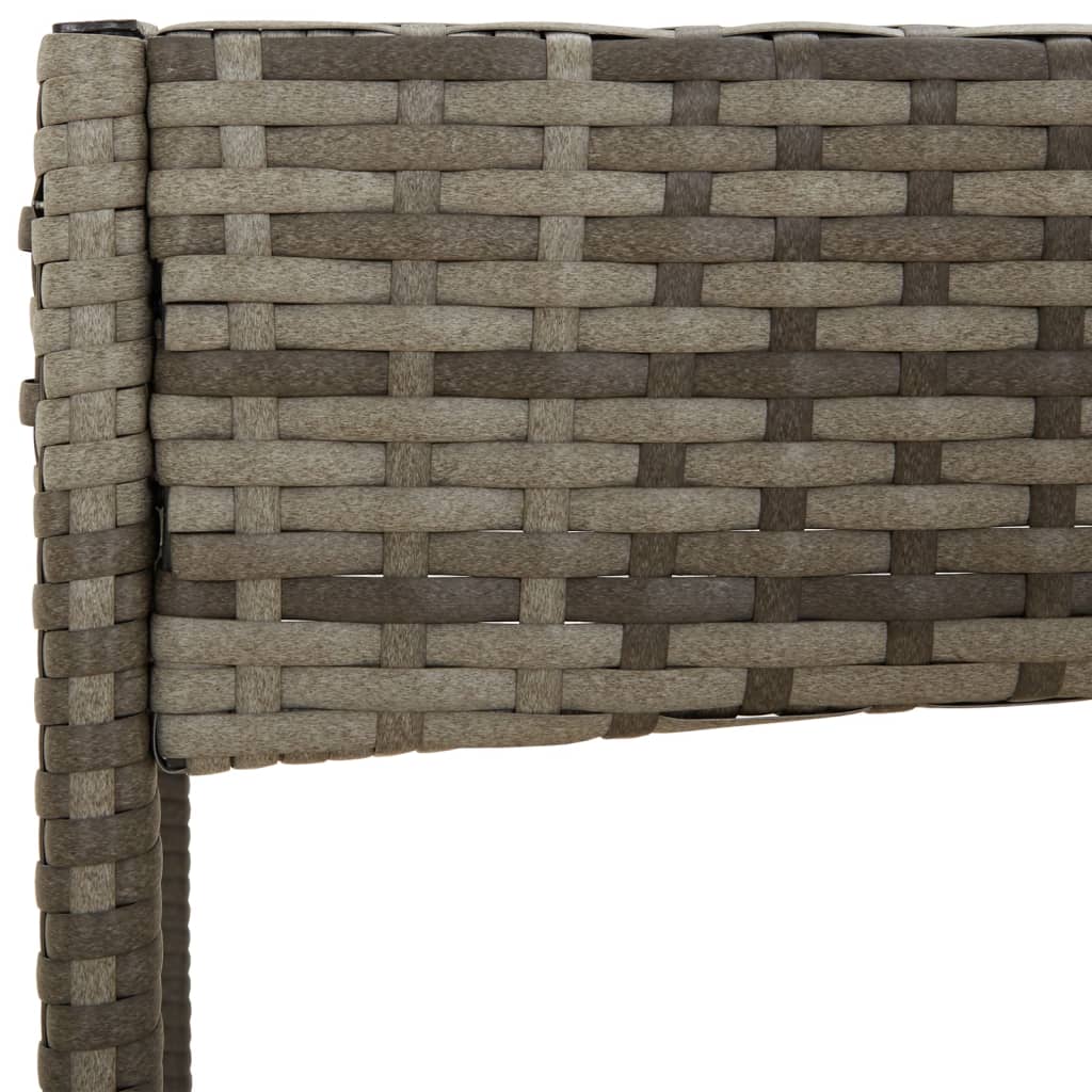 -Delige Loungeset Met Kussens Poly Rattan Grijs