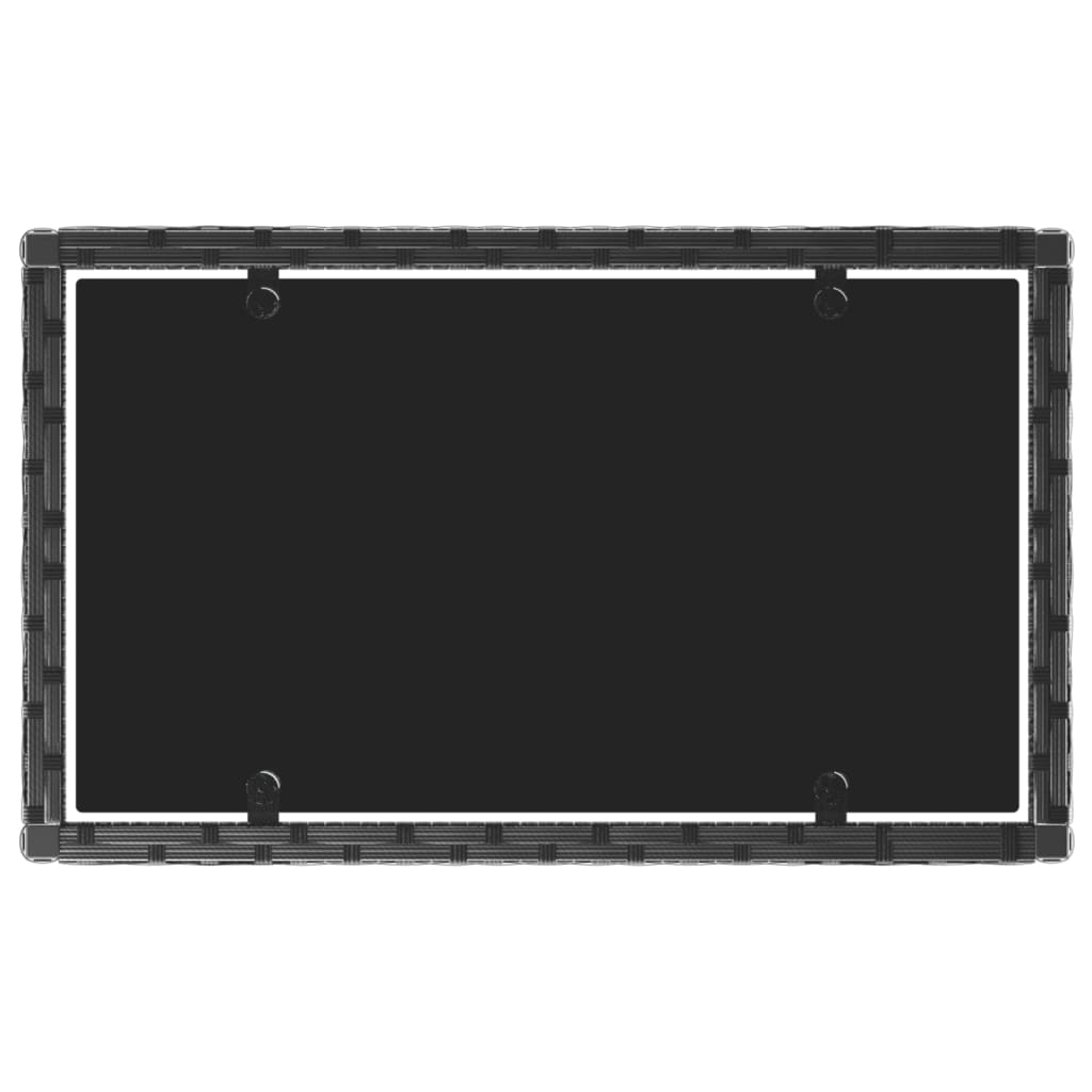 -Delige Loungeset Met Kussens Poly Rattan Zwart en crèmewit