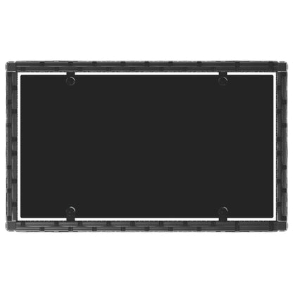 -Delige Loungeset Met Kussens Poly Rattan Zwart en crèmewit