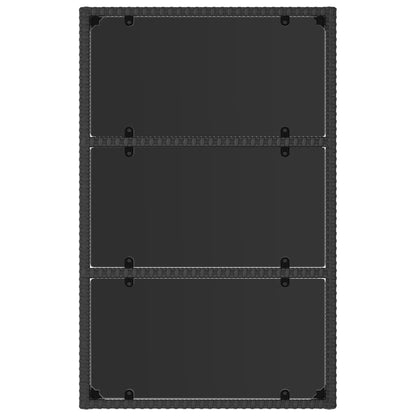 -Delige Loungeset Met Kussens Poly Rattan Zwart en wit