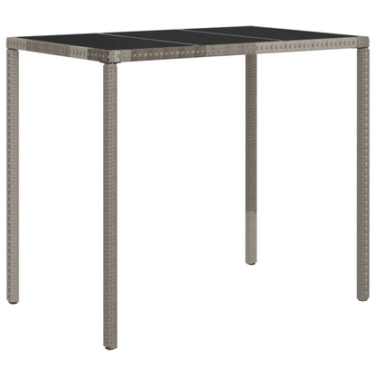 -Delige Loungeset Met Kussens Poly Rattan Grijs