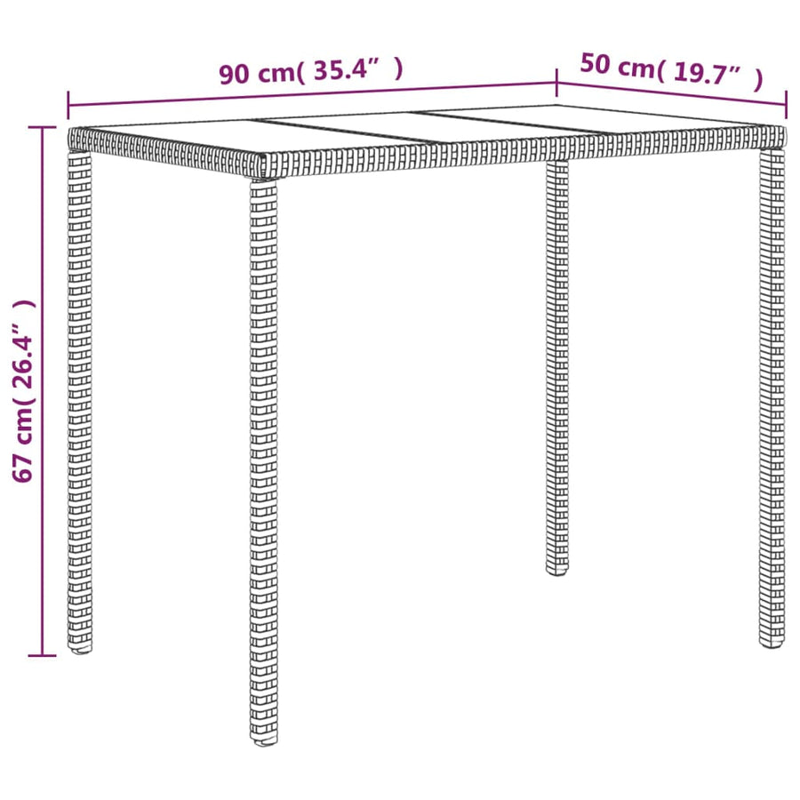 -Delige Loungeset Met Kussens Poly Rattan Zwart