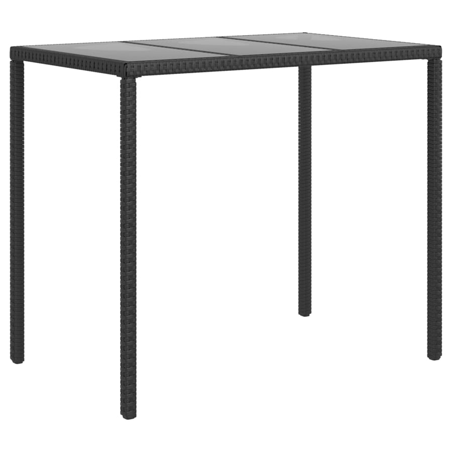 -Delige Loungeset Met Kussens Poly Rattan Zwart en wit