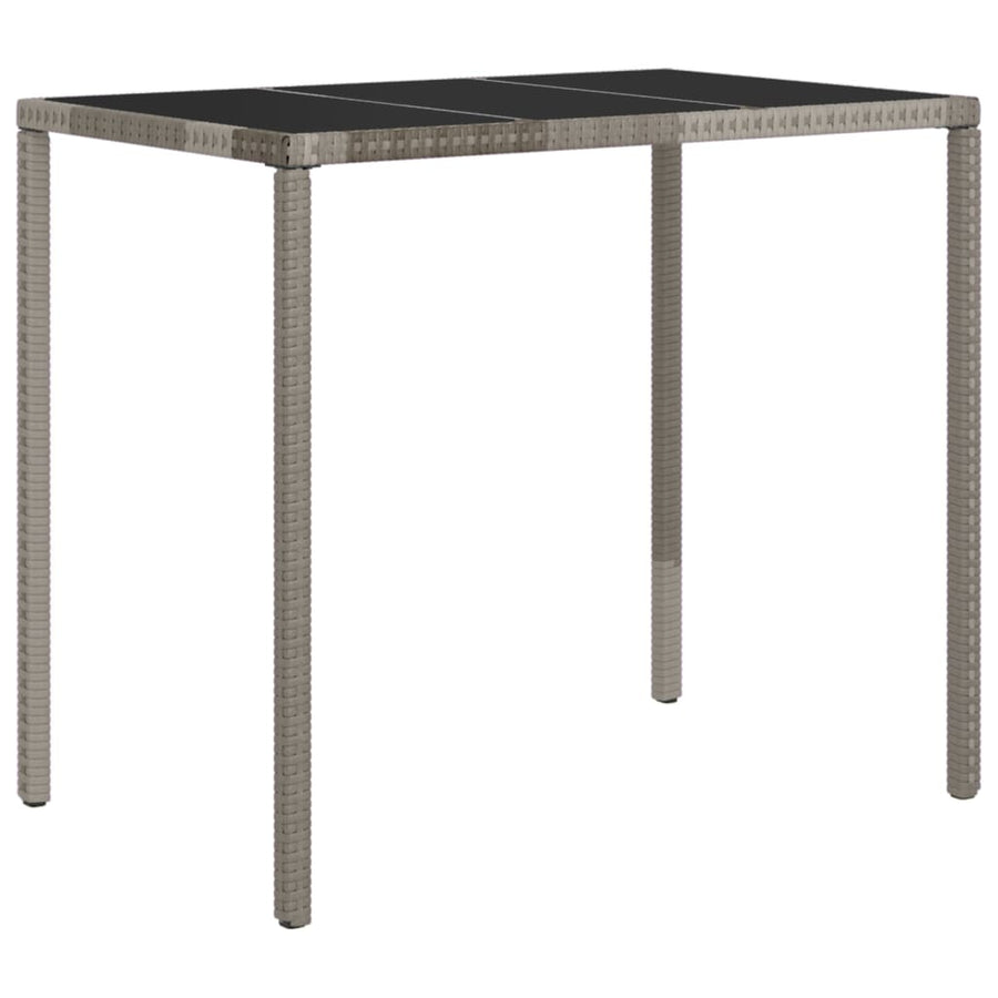 -Delige Loungeset Met Kussens Poly Rattan Grijs