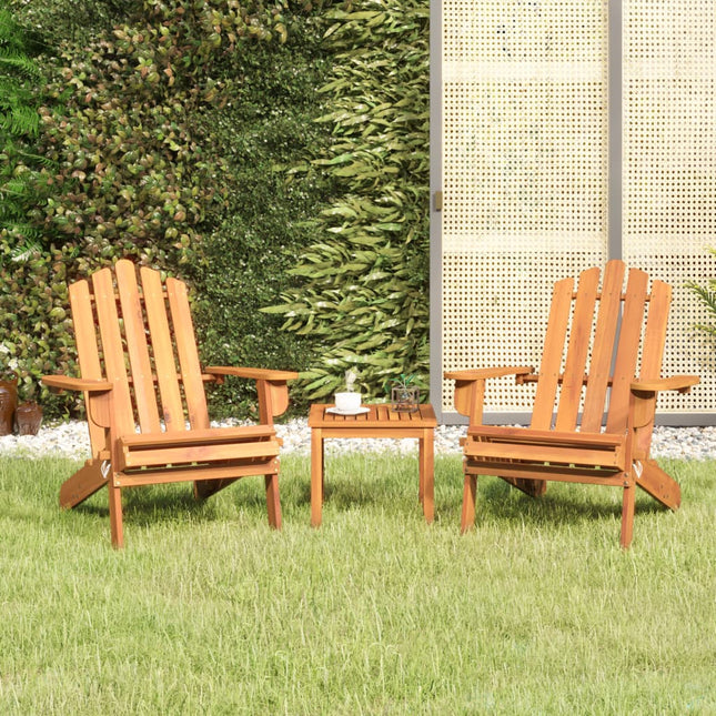 Loungeset Adirondack massief acaciahout Bruin Stoel