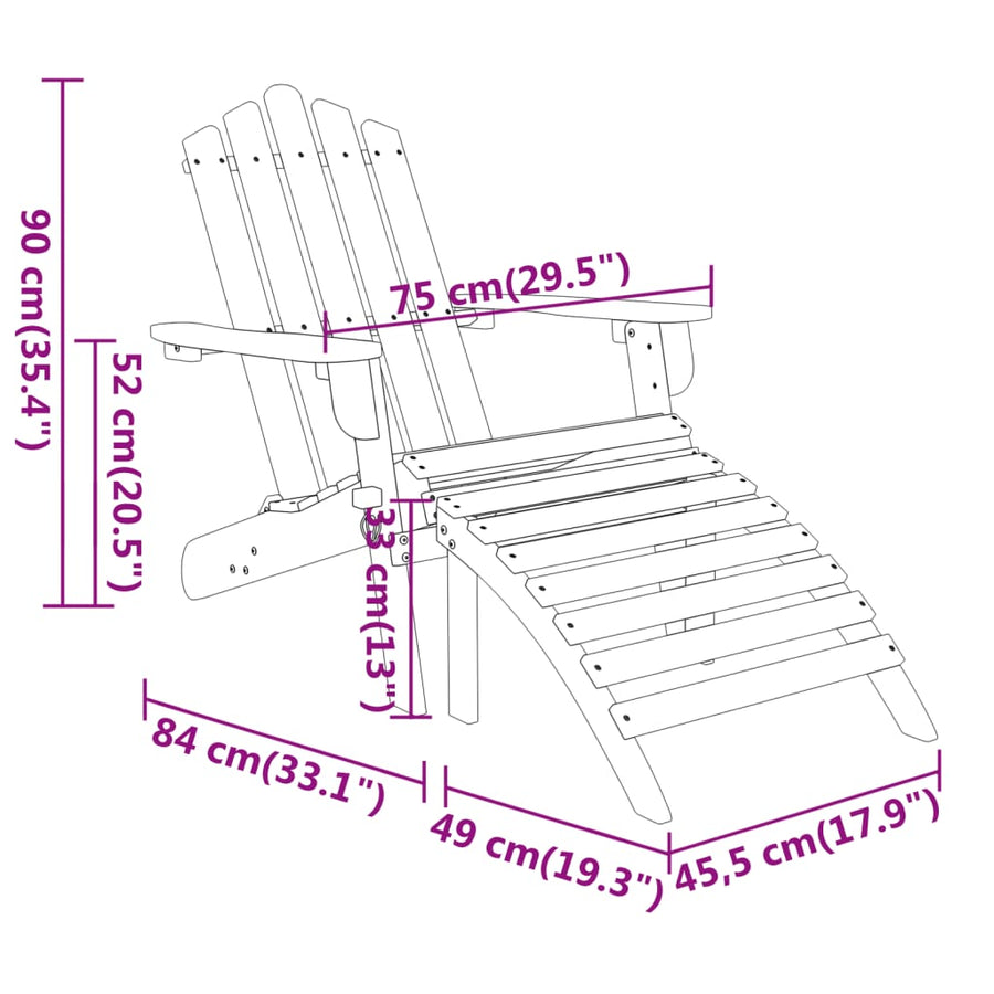 Loungeset Adirondack Massief Acaciahout 3