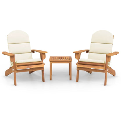 Loungeset Adirondack massief acaciahout Wit Stoel