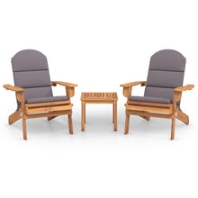Loungeset Adirondack massief acaciahout Grijs Stoel