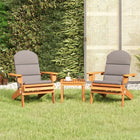 Loungeset Adirondack massief acaciahout Grijs Stoel