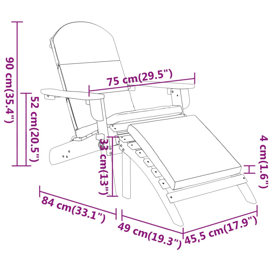 Loungeset Adirondack Massief Acaciahout 3