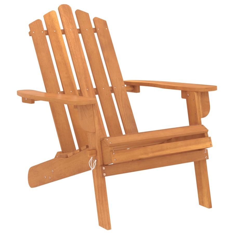 4-Delige Loungeset Adirondack Massief Acaciahout Bruin Bank + 2x stoel + Tafel